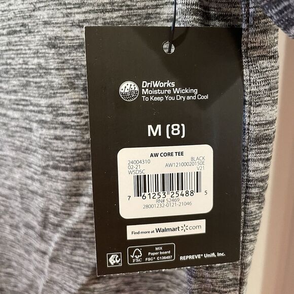 Athletic Works SET OF 2 Boys T Shirts Size Medium 8/10 Gray NEW DriWorks - Picture 5 of 7